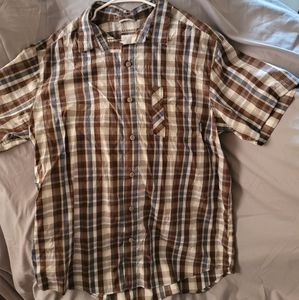 Men's Columbia Checkered short sleeve button shirt